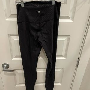 Lululemon leggings, black, printed